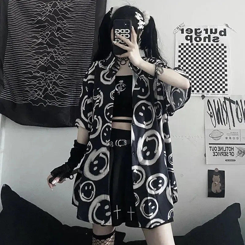 Black Half Sleeve Blouse - Vintage Inspired Design