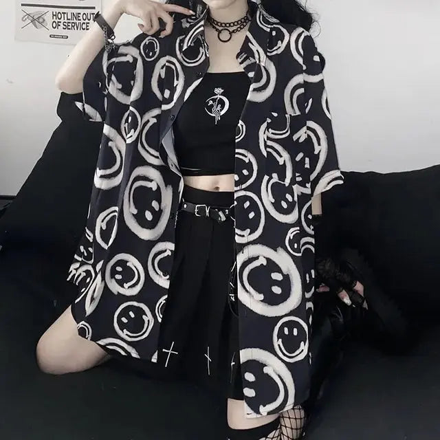 Black Half Sleeve Blouse - Vintage Inspired Design