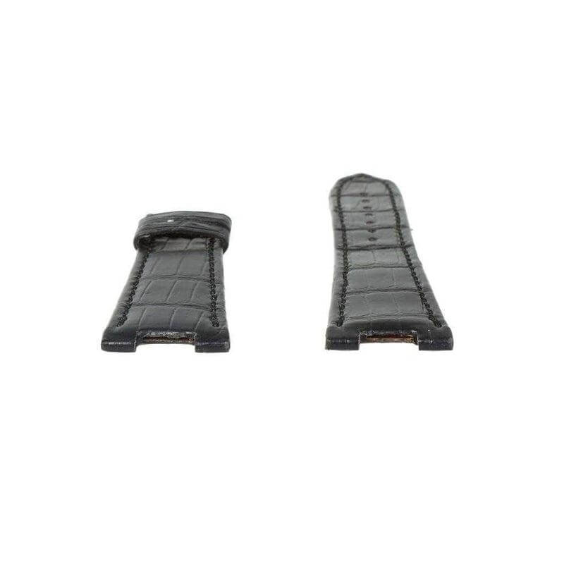 Black Matt Genuine Alligator Watch Strap Patek Philippe Compatible
