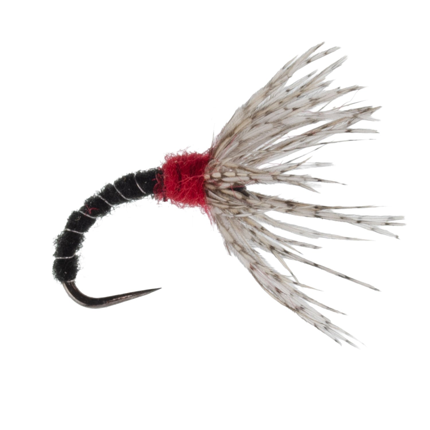 3 Pack Black Zebra Sakasa Kebari - Tenkara Flies - Size 16
