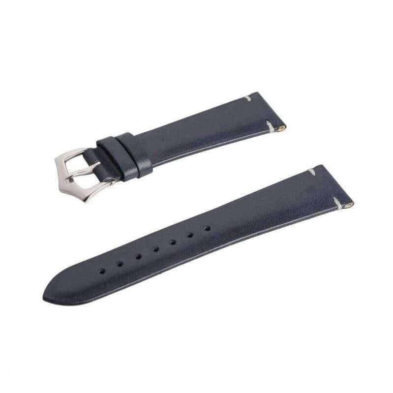 Blue Calfskin Leather Vintage Watch Strap