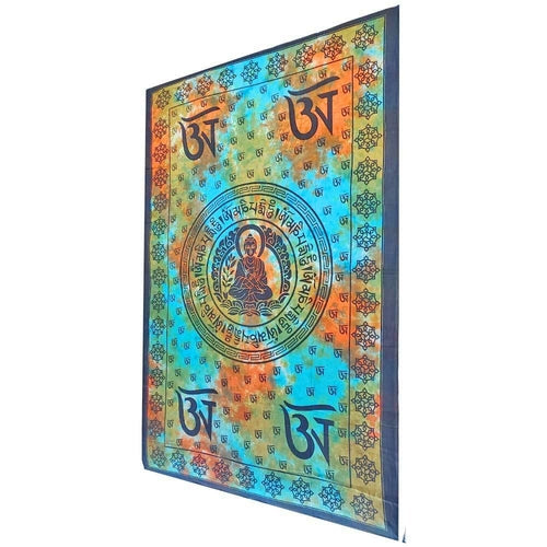 Om Chakra Tapestry Wall Hanging Yoga Meditation Decor