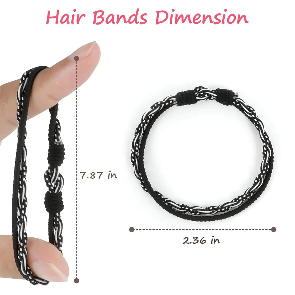Boho Hair Tie Bracelets – 25 PCS in 5 Stylish Designs, No Damage Elastic Bands