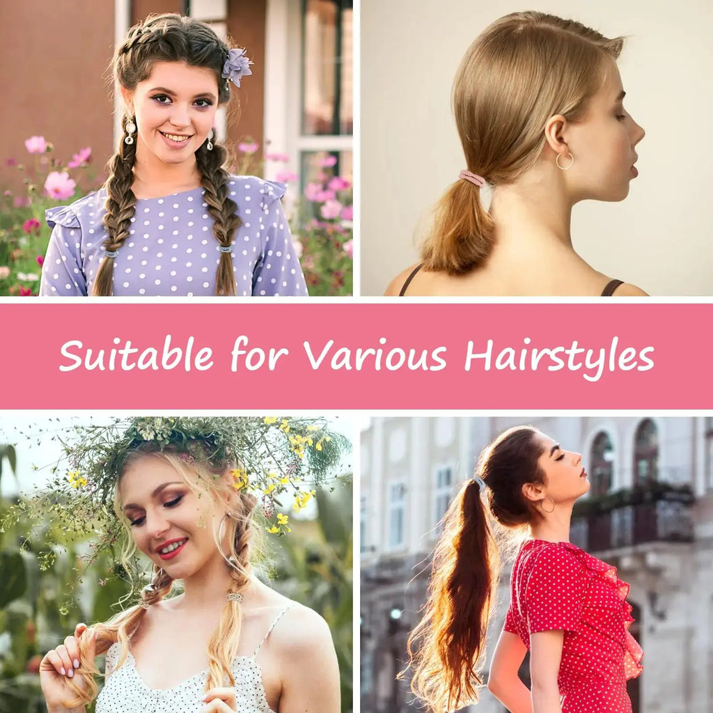 Boho Hair Tie Bracelets – 25 PCS in 5 Stylish Designs, No Damage Elastic Bands