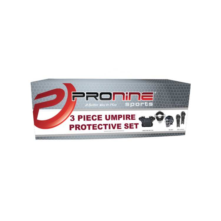 ProNine 3-Piece Umpire Protective Gear Set, Hockey Mask