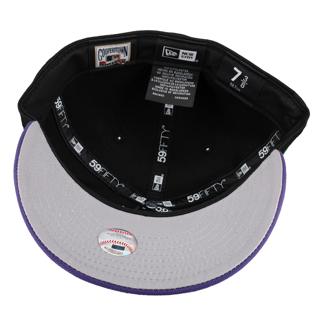 Atlanta Braves 1999 World Series Black/Purple Metallic 59Fifty Fitted Hat