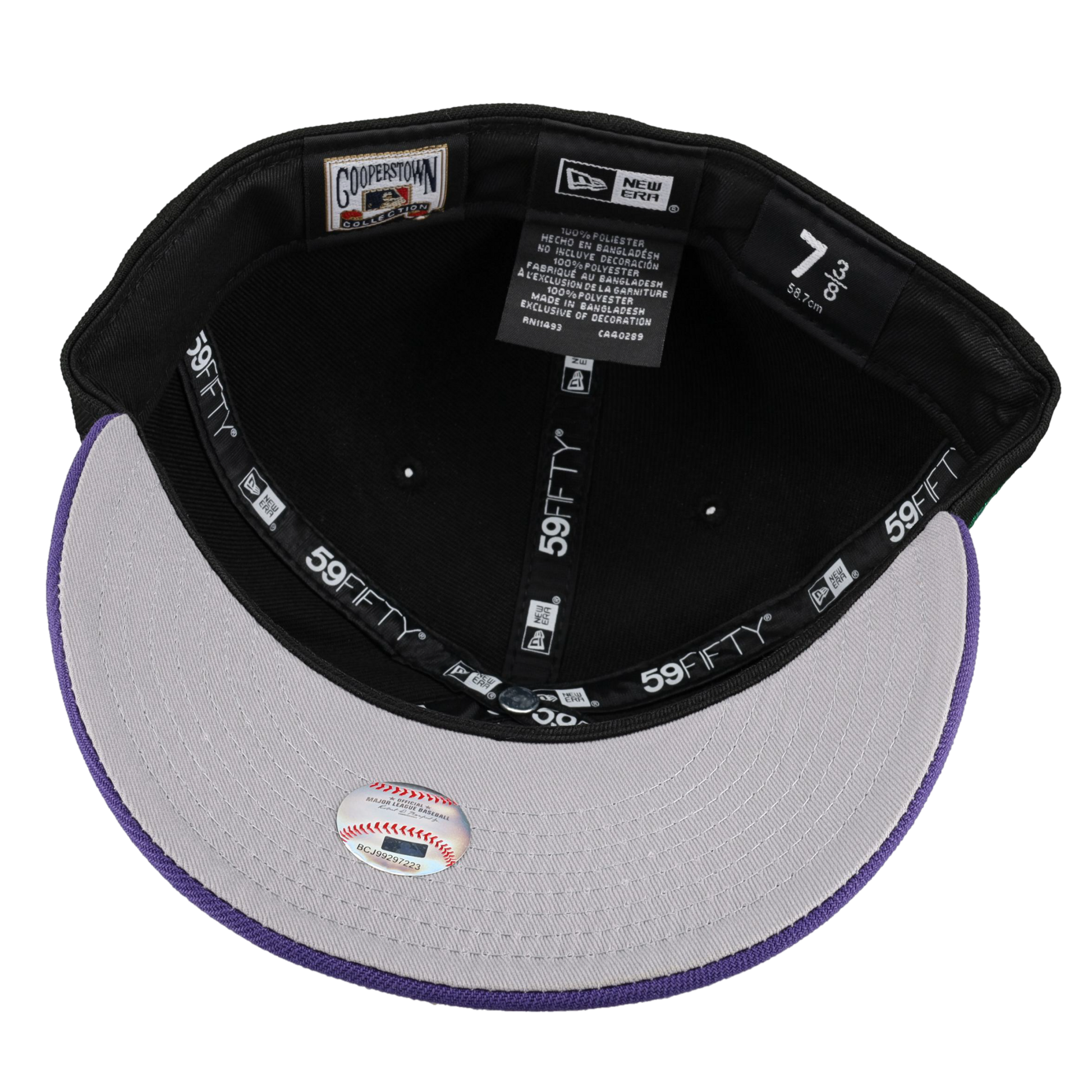 Atlanta Braves 1999 World Series Black/Purple Metallic 59Fifty Fitted Hat