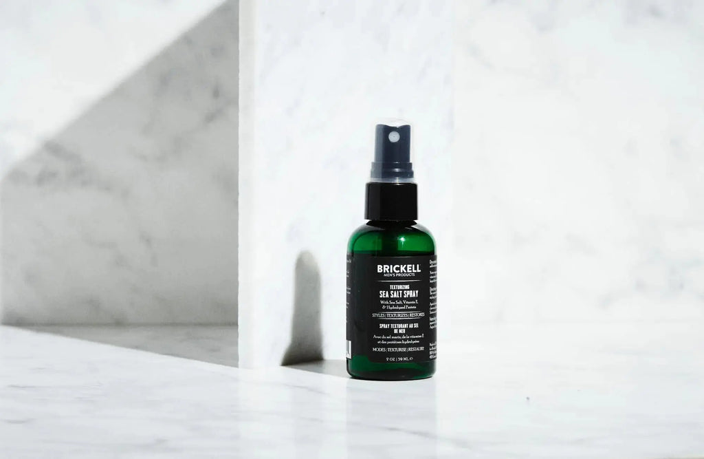 Brickell Men's Texturizing Sea Salt Spray for Men - Natural & Organic, Alcohol-Free