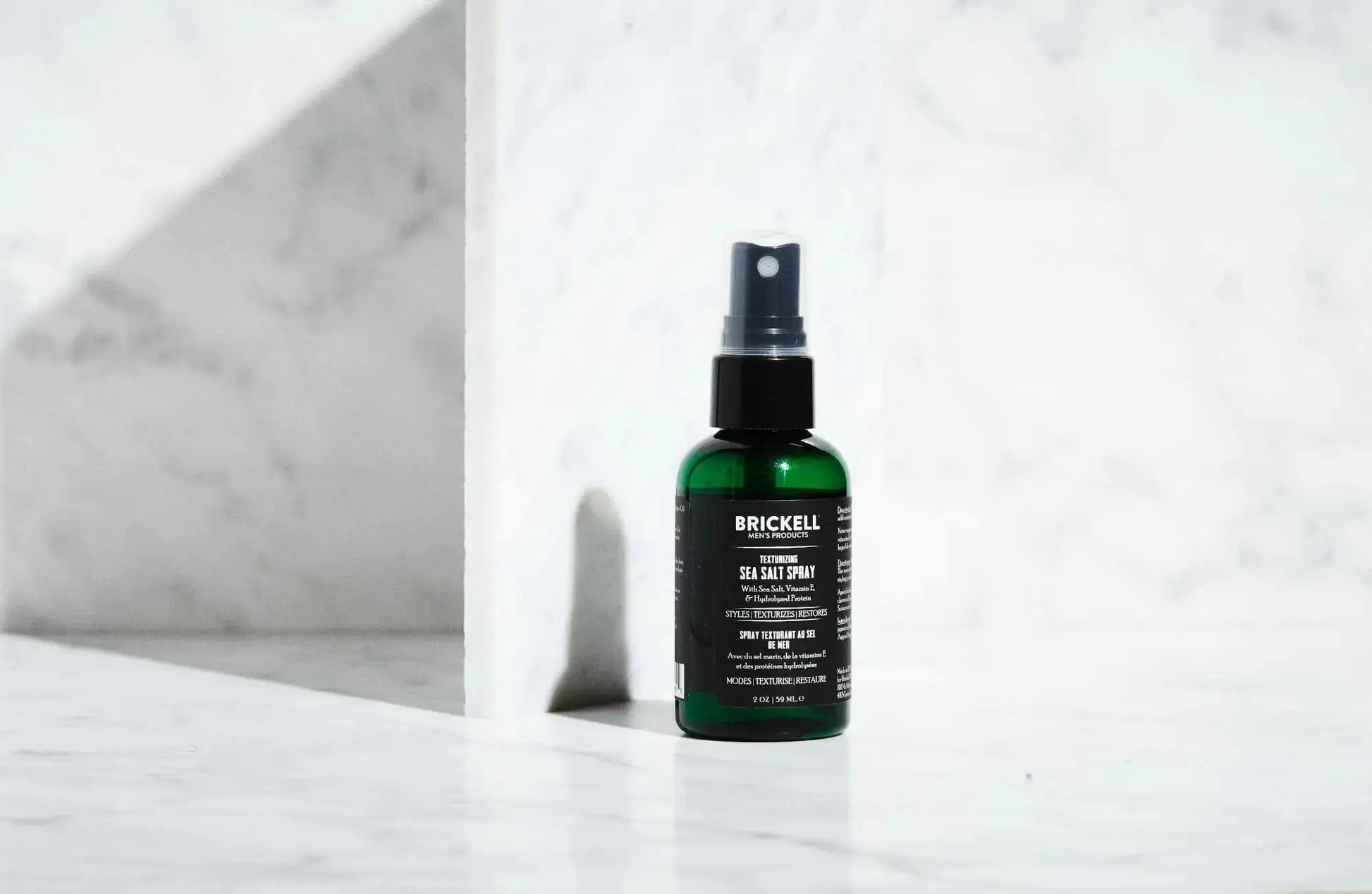 Brickell Men's Texturizing Sea Salt Spray for Men - Natural & Organic, Alcohol-Free