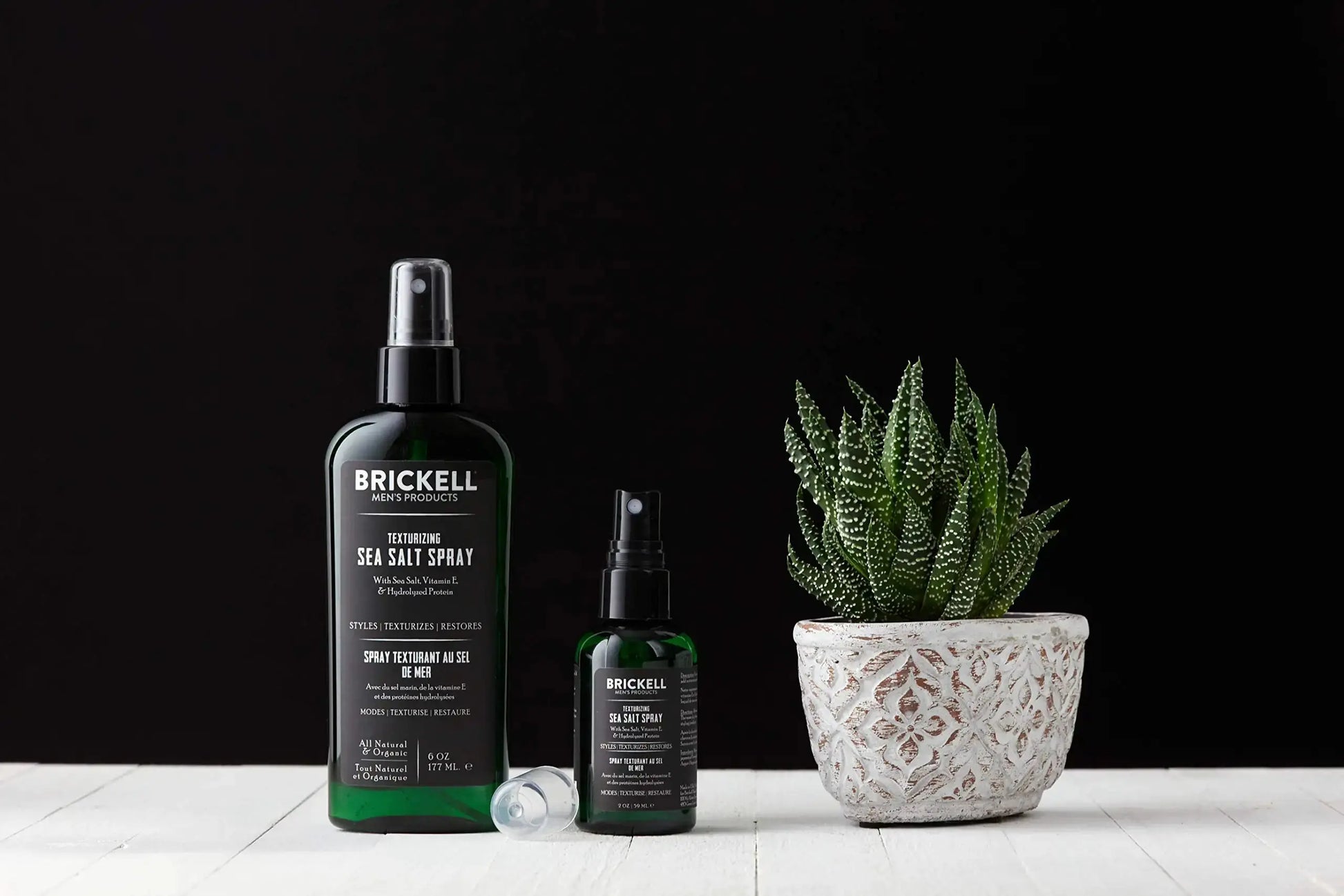Brickell Men's Texturizing Sea Salt Spray for Men - Natural & Organic, Alcohol-Free