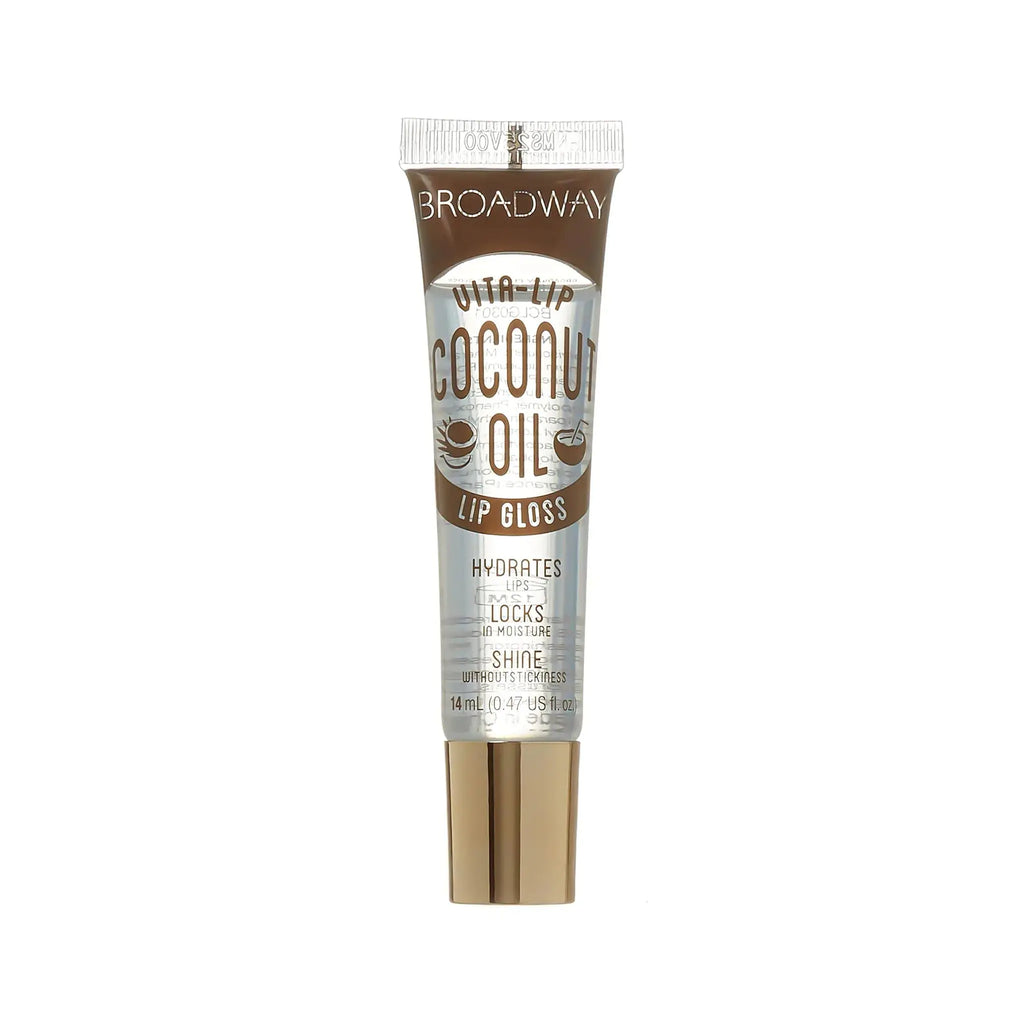 Broadway Vita-Lip Clear Lip Gloss 0.47oz/14ml (5PCS Mint & Coconut & Rosehip & Mango Butter & Argan Oil)