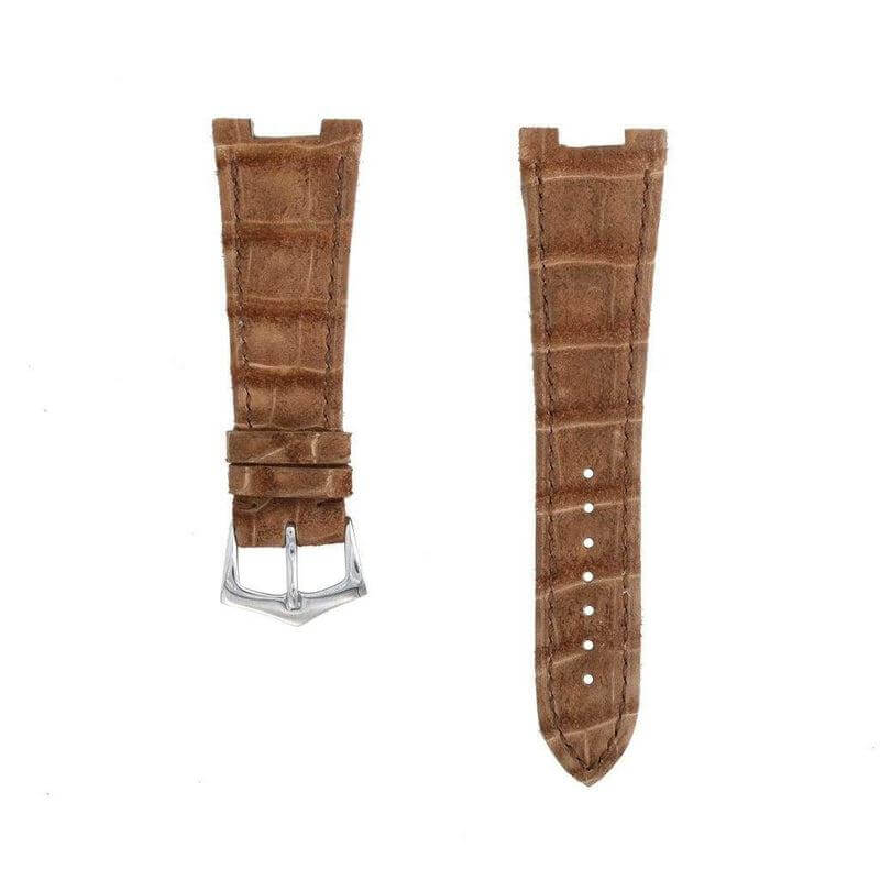 Brown Alligator Nubuck Watch Strap Patek Philippe Compatible