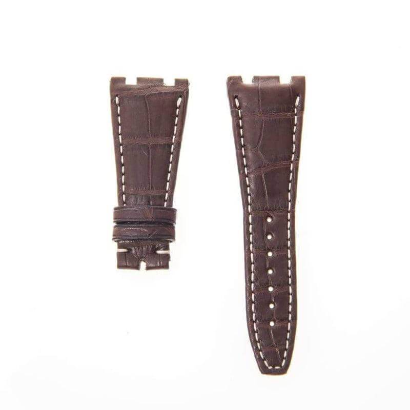 Brown Matt Genuine Alligator Watch Strap Audemars Piguet Compatible