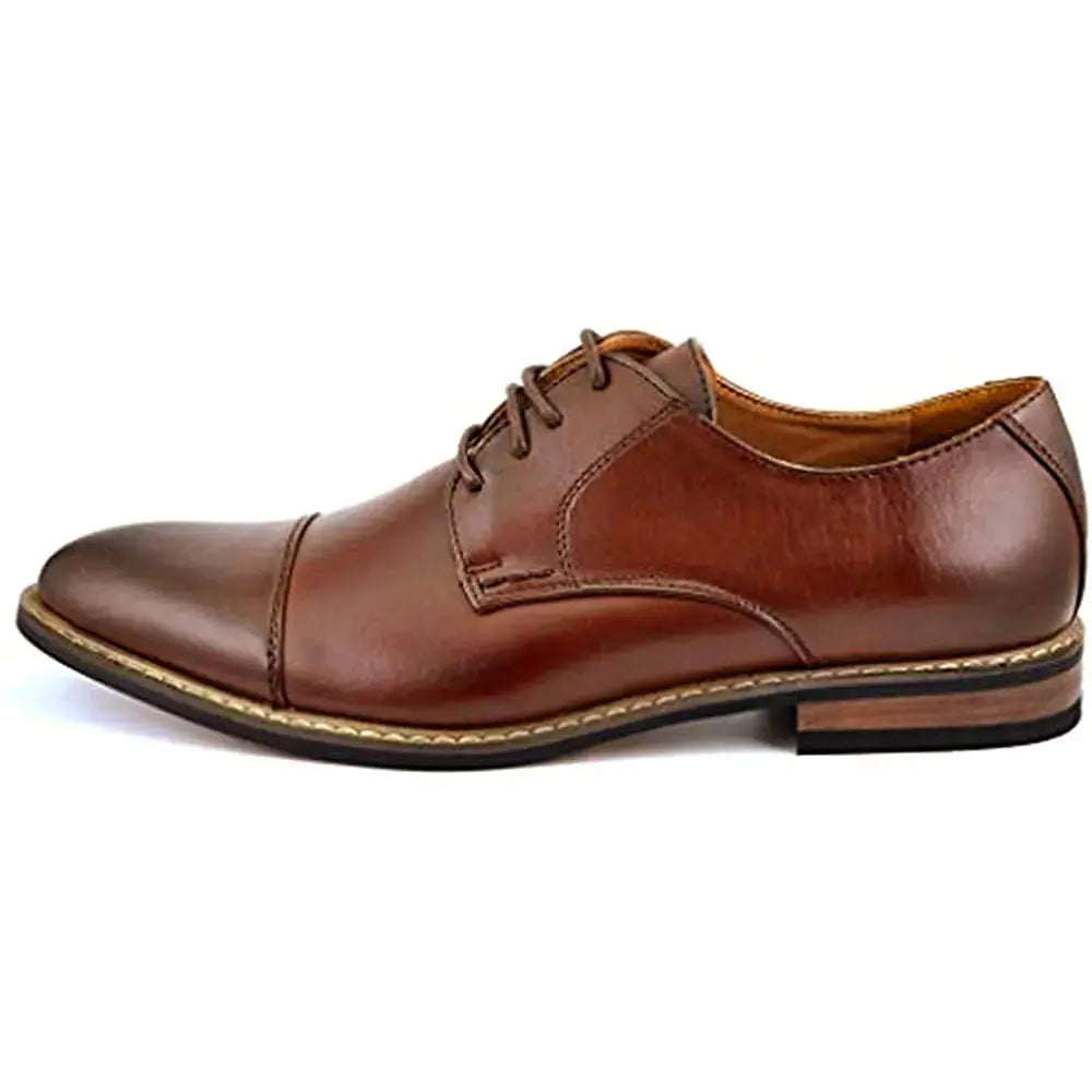 Bruno Moda Italy Men's Prince Classic Modern Formal Oxford Wingtip Lace Up Dress Shoes