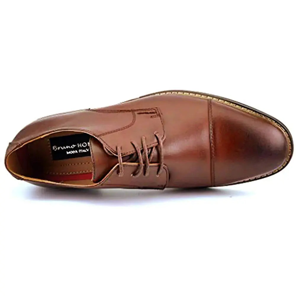 Bruno Moda Italy Men's Prince Classic Modern Formal Oxford Wingtip Lace Up Dress Shoes