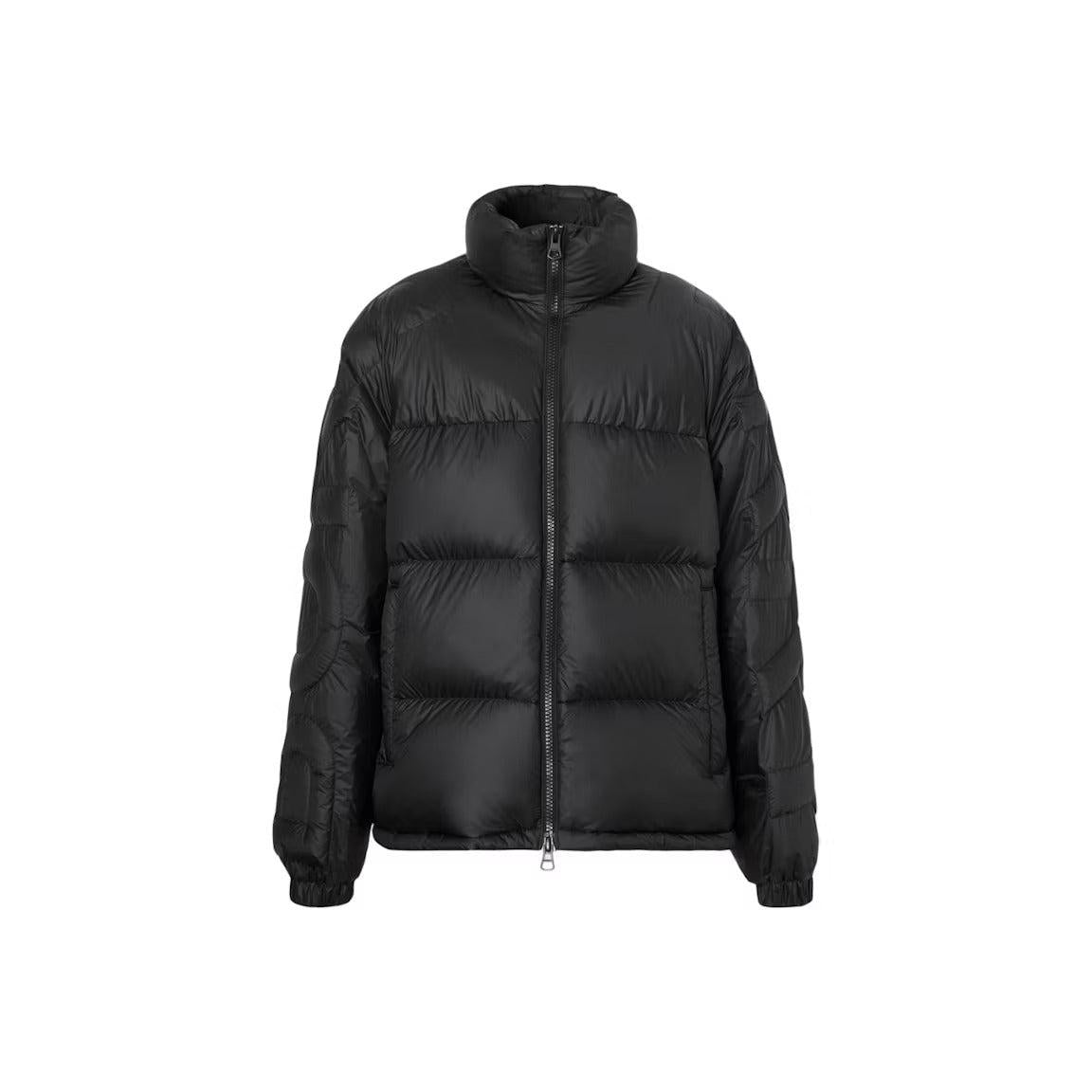 Burberry Logo Quilted Nylon Puffer Jacket Black