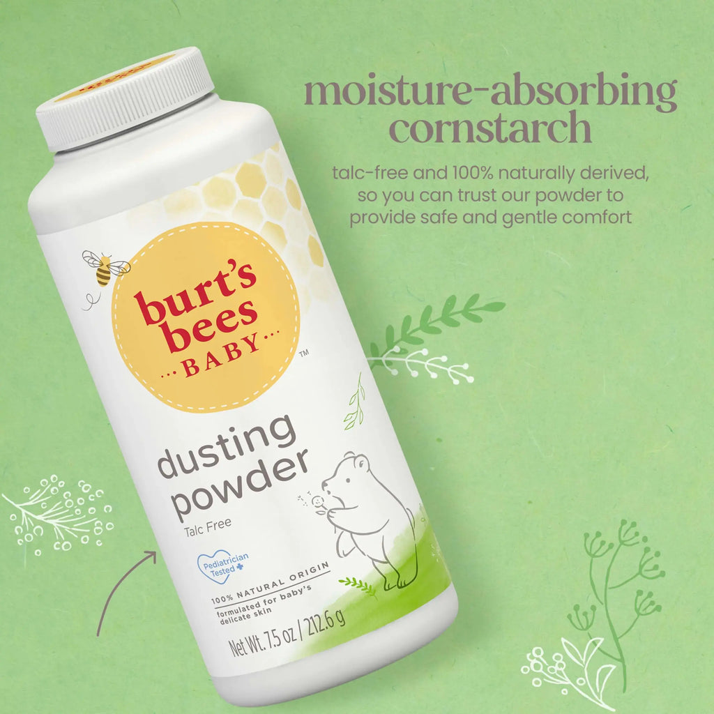 Burt's Bees Baby Dusting Powder | 100% Natural Origin, Talc-Free & Pediatrician Tested