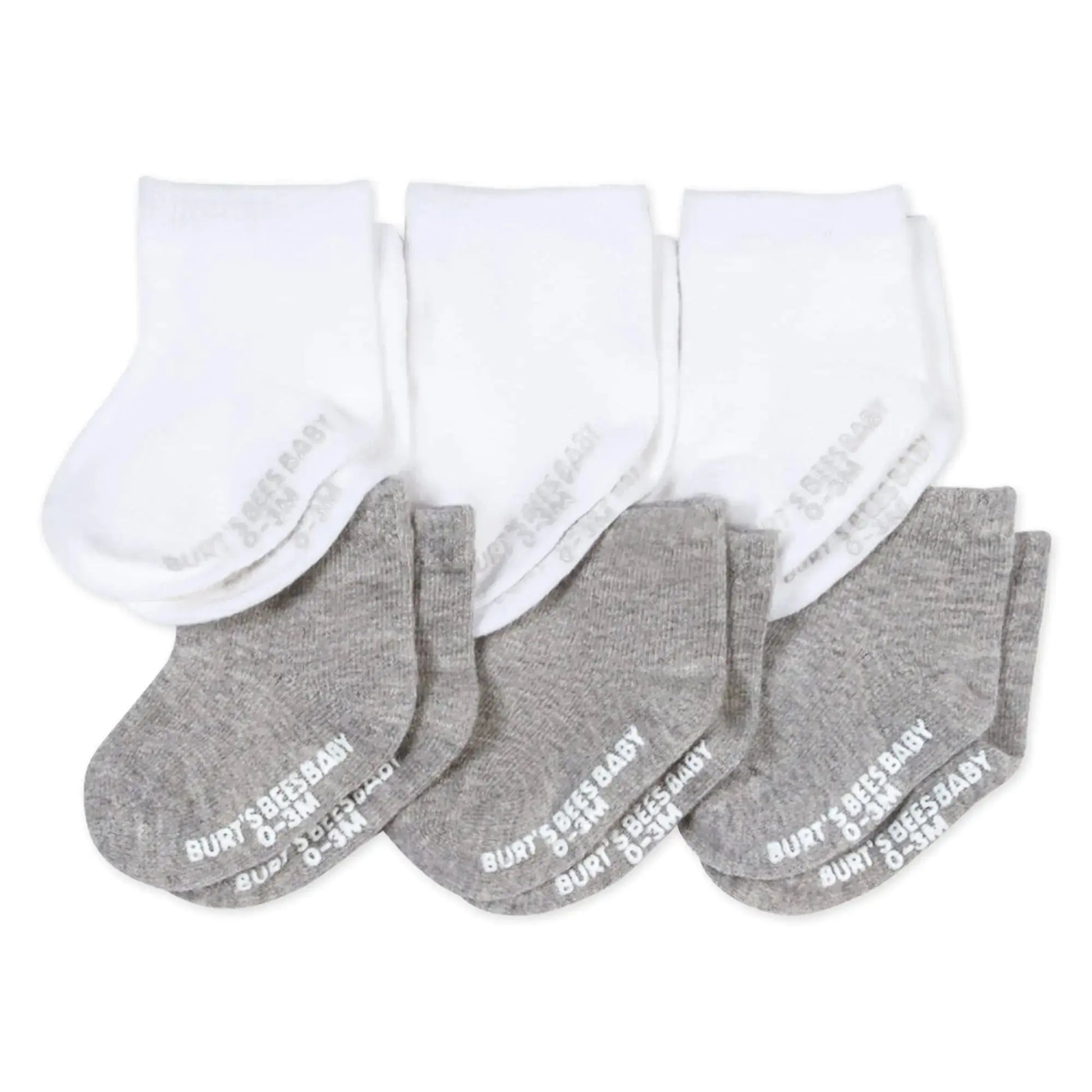 Burt's Bees Baby Unisex Ankle Socks - Non-Slip Grips for Babies