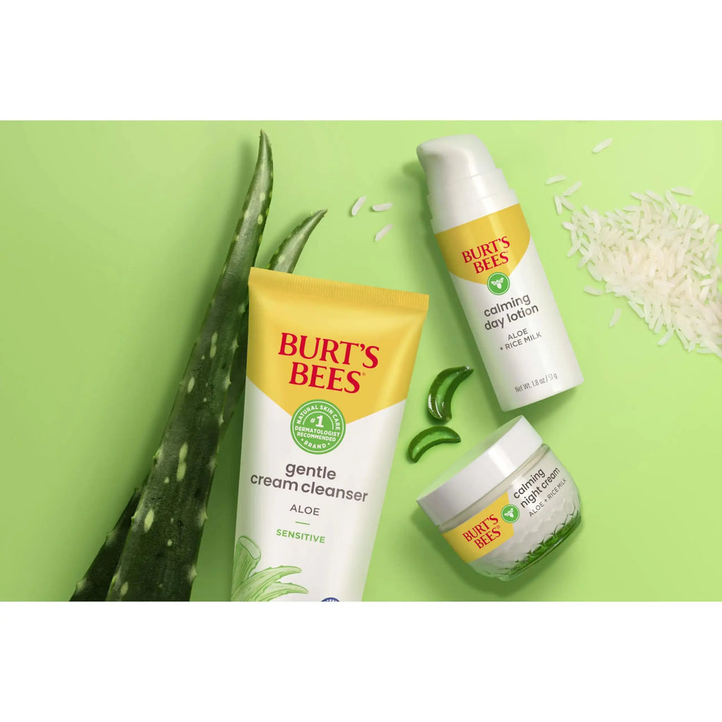 Burt's Bees Gentle Cream Cleanser with Aloe for Sensitive Skin, 98.9% Natural Origin, 6 Ounces Aloe Vera 6 Ounce