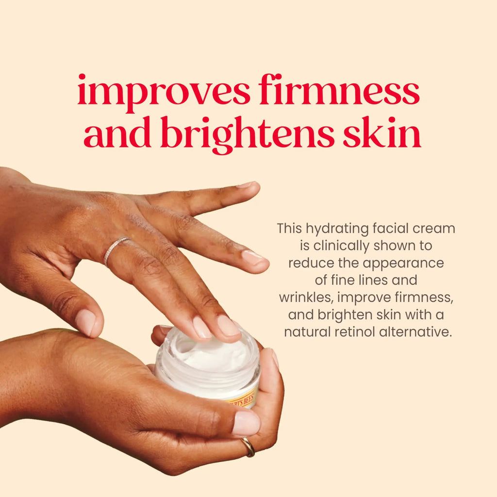 Burt's Bees Renewal Fragrance-Free Firming Moisturizing Face Cream with Natural Retinol Alternative – 1.8 oz