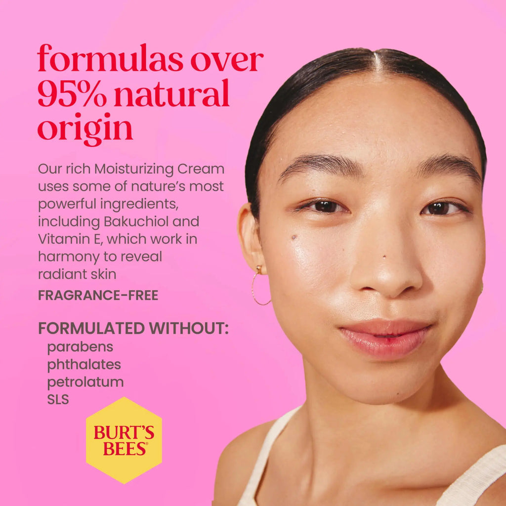 Burt's Bees Renewal Fragrance-Free Firming Moisturizing Face Cream with Natural Retinol Alternative – 1.8 oz