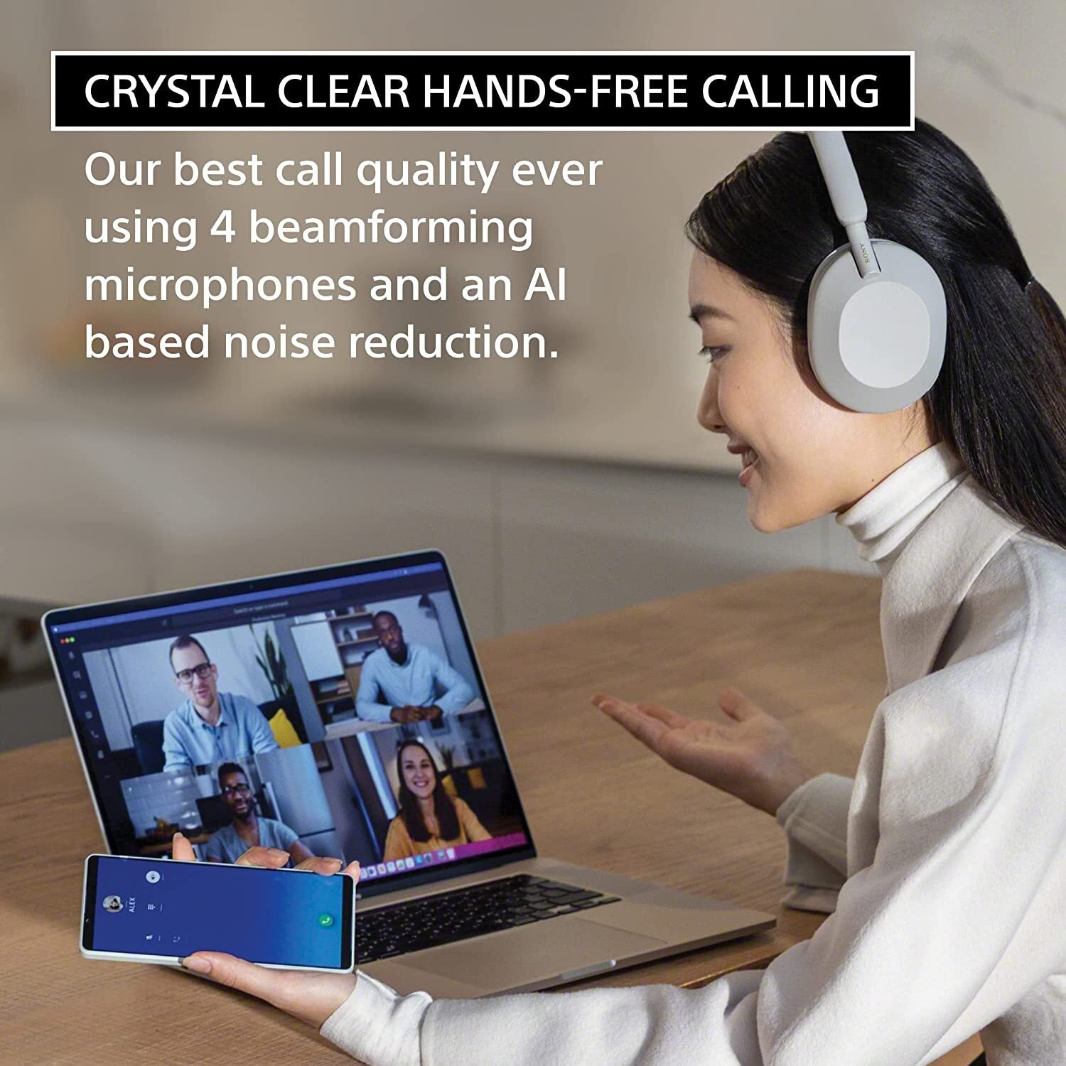 Sony WH‑1000XM5 Premium Noise‑Cancelling Over‑Ear Headphones Bluetooth 5.2