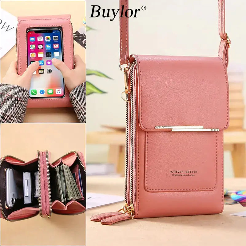 Buylor Women's Touch Screen Leather Bag – Stylish & Functional