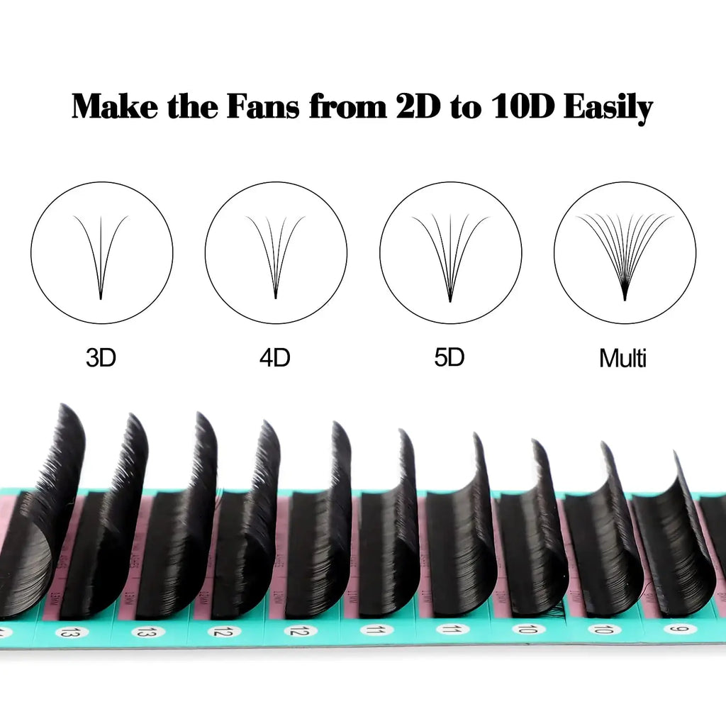 C Curl Rapid Volume Lash Extensions – Easy Fan 3D to 10D