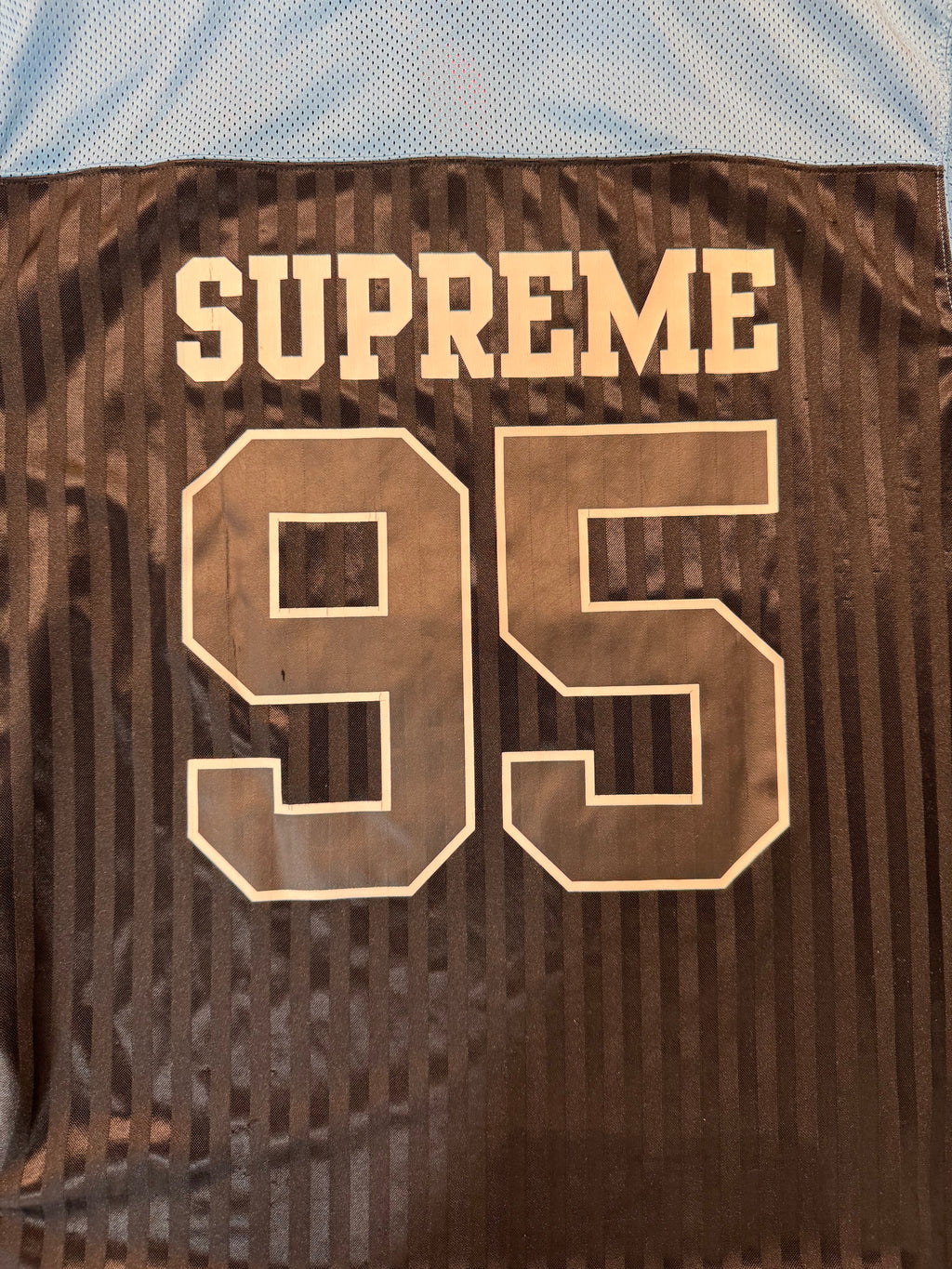 PRE OWNED Supreme Ol' Dirty Bastard Football Top Light Blue