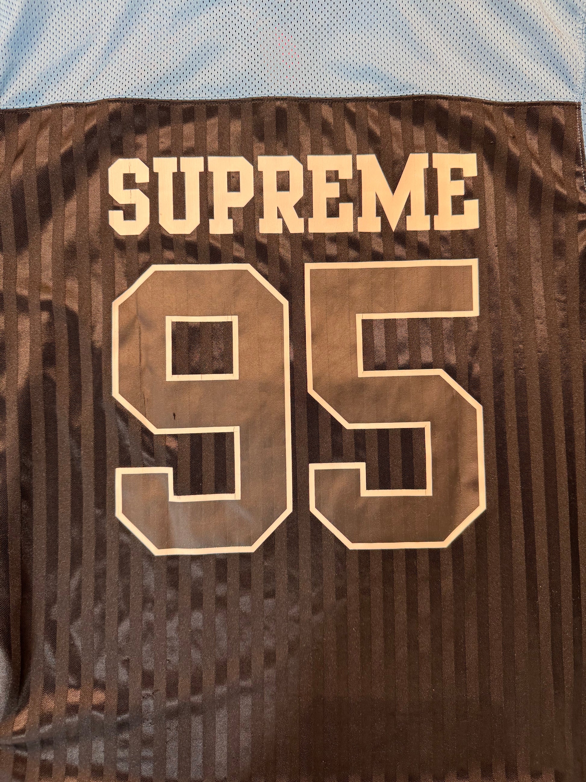 PRE OWNED Supreme Ol' Dirty Bastard Football Top Light Blue