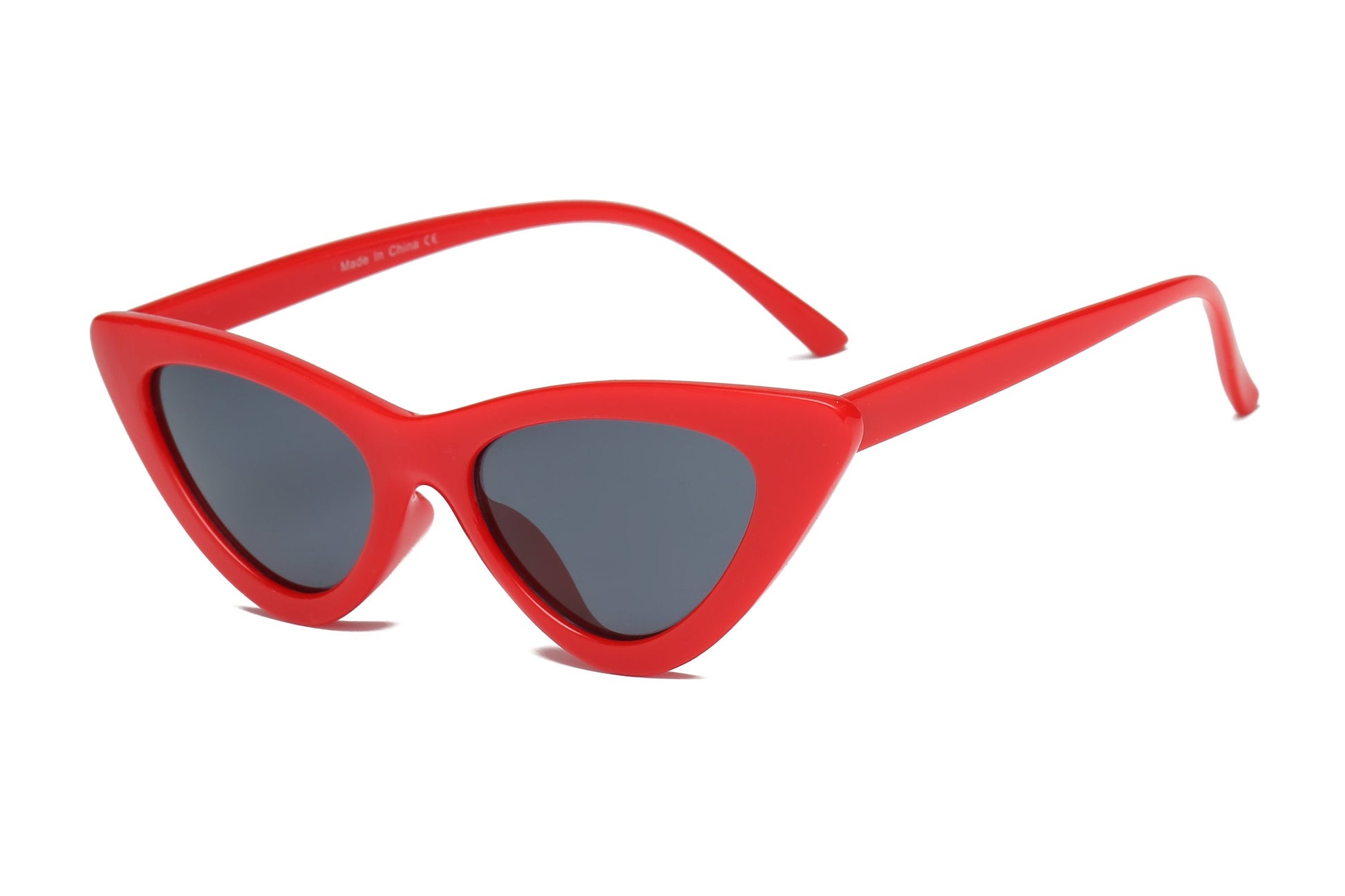 Red Retro Cat Eye Round Sunglasses For Women Chic UV400