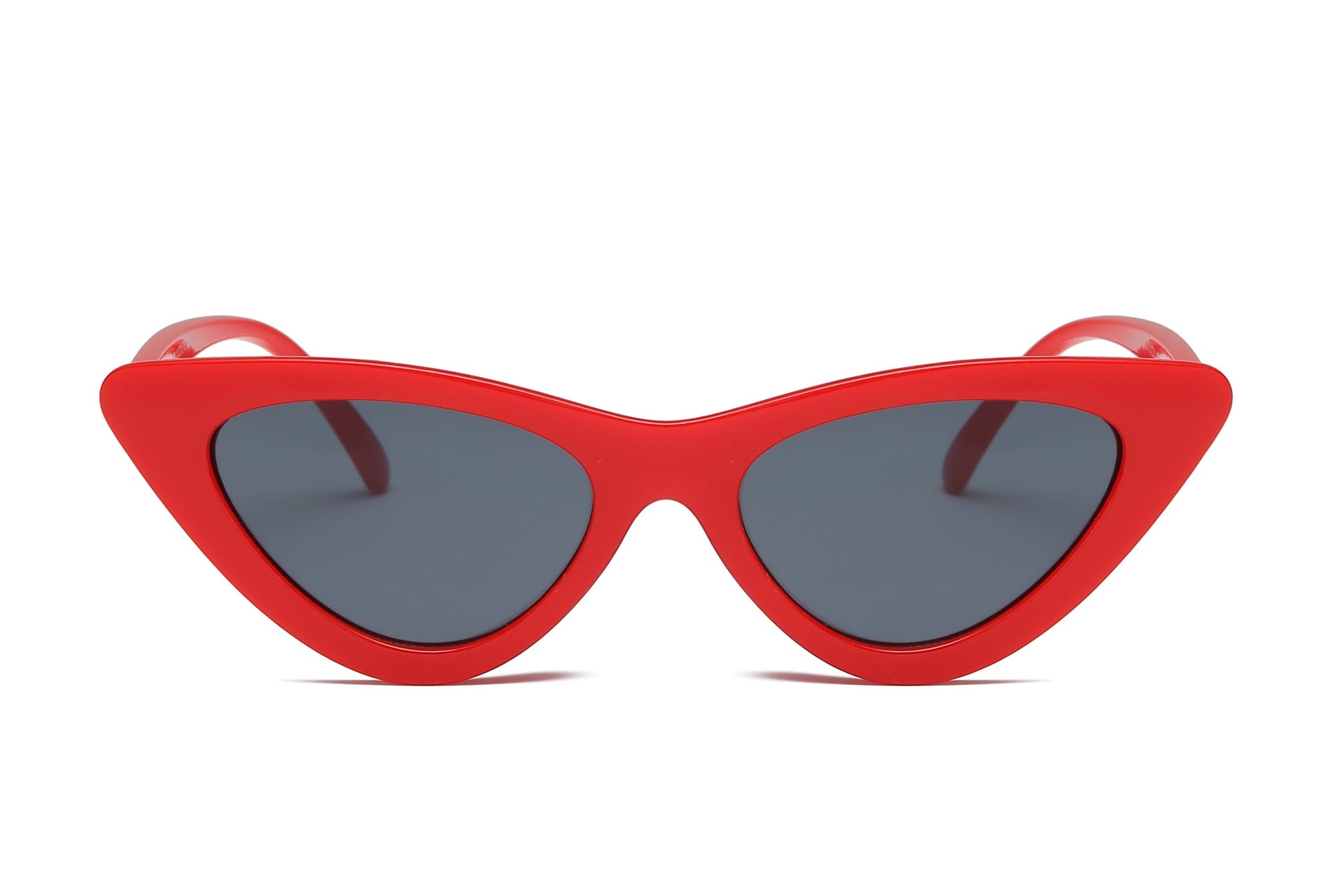 Red Retro Cat Eye Round Sunglasses For Women Chic UV400