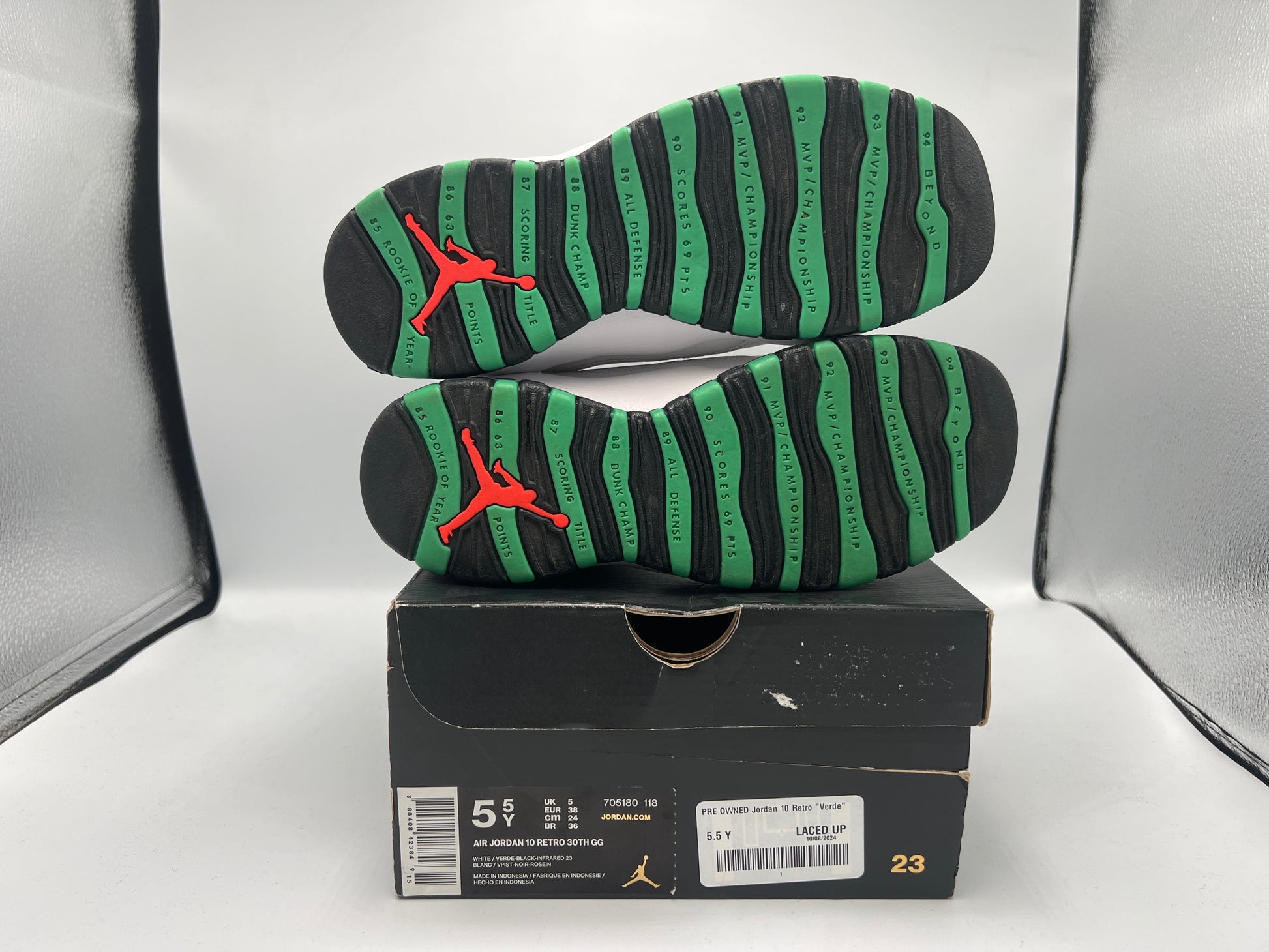 PRE OWNED Jordan 10 Retro "Verde" (GS)