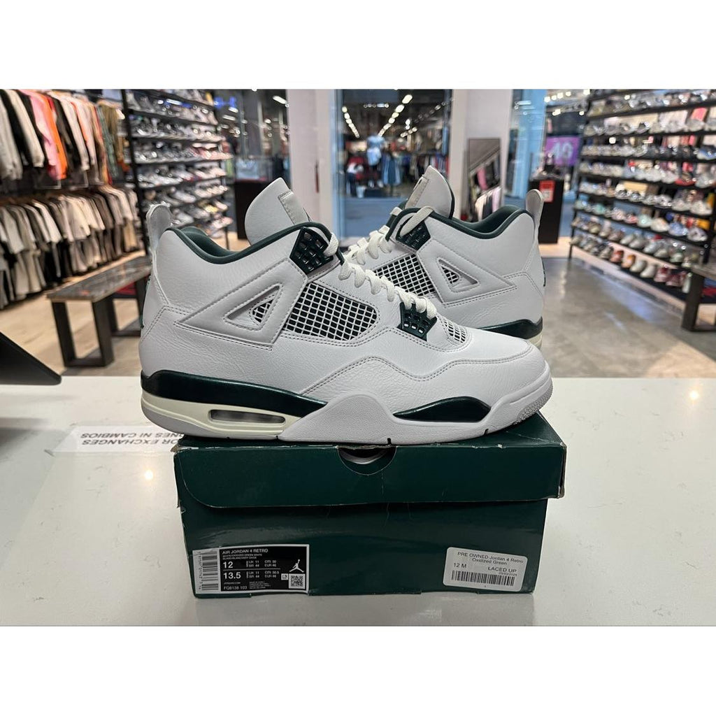 PRE OWNED Jordan 4 Retro Oxidized Green