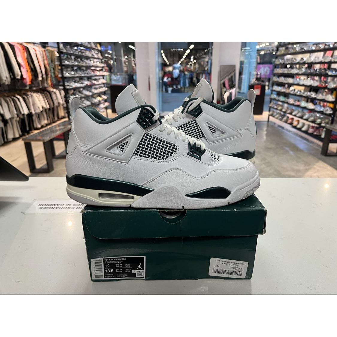 PRE OWNED Jordan 4 Retro Oxidized Green