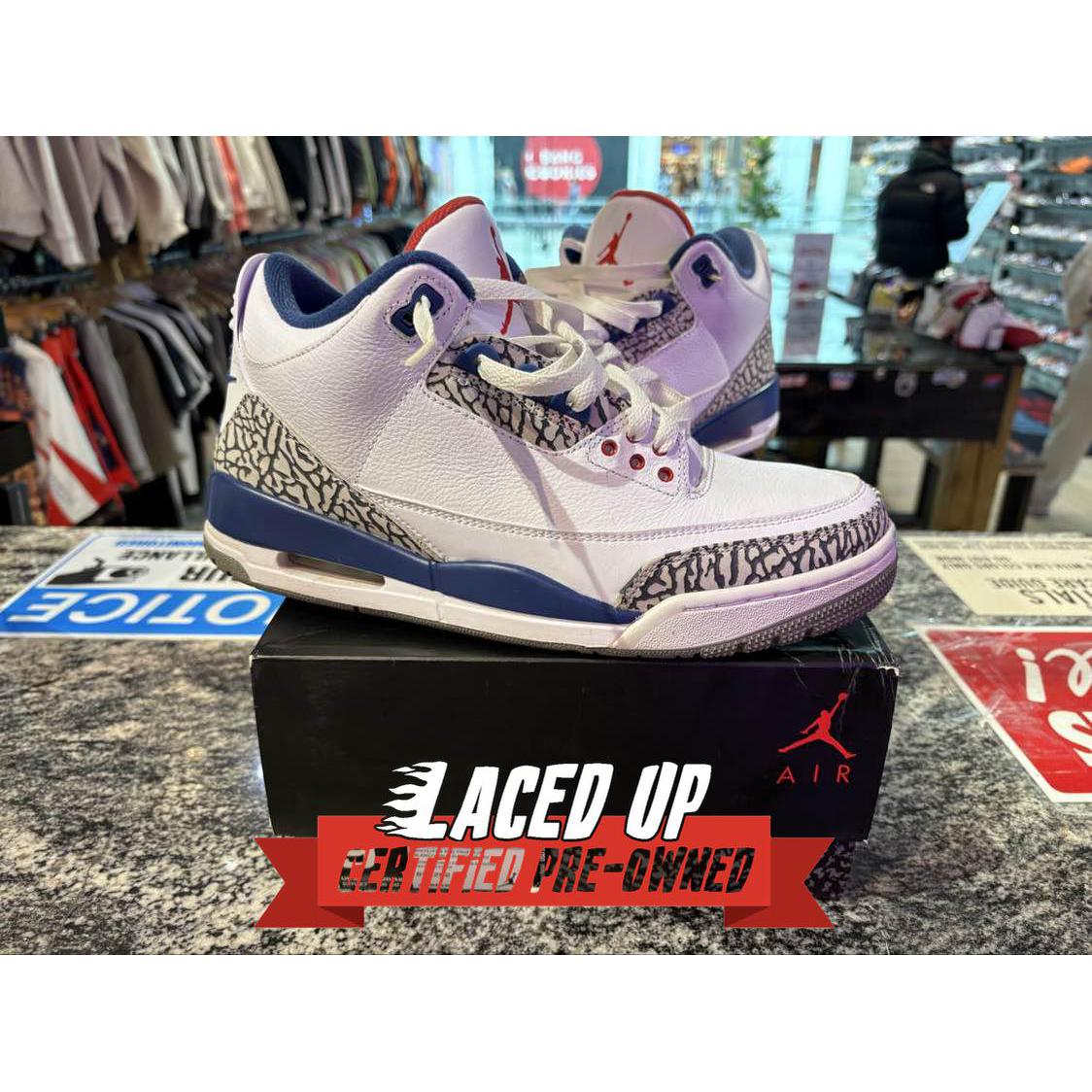 PRE OWNED Jordan 3 Retro True Blue (2016)