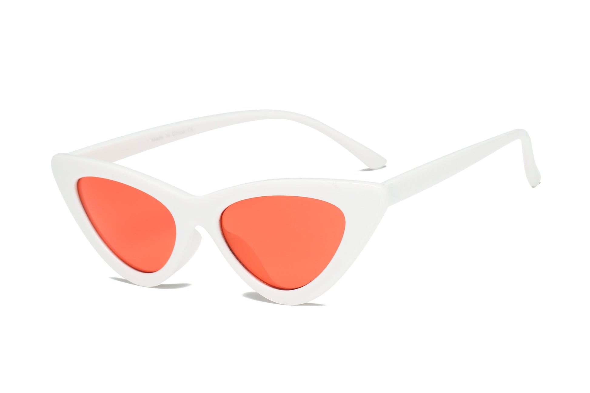 Red Retro Cat Eye Round Sunglasses For Women Chic UV400