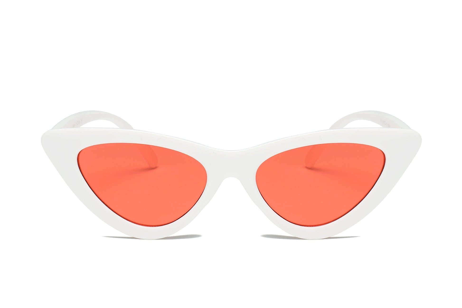 Red Retro Cat Eye Round Sunglasses For Women Chic UV400