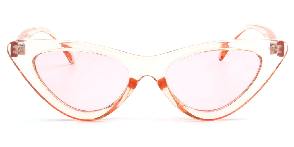 Red Retro Cat Eye Round Sunglasses For Women Chic UV400