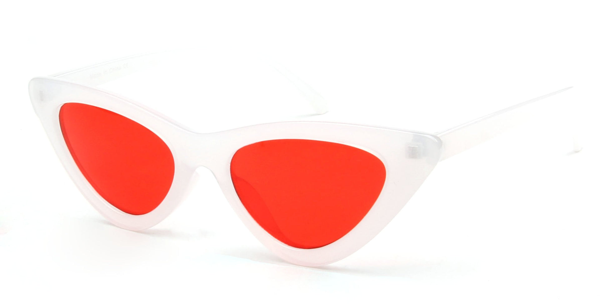 Red Retro Cat Eye Round Sunglasses For Women Chic UV400