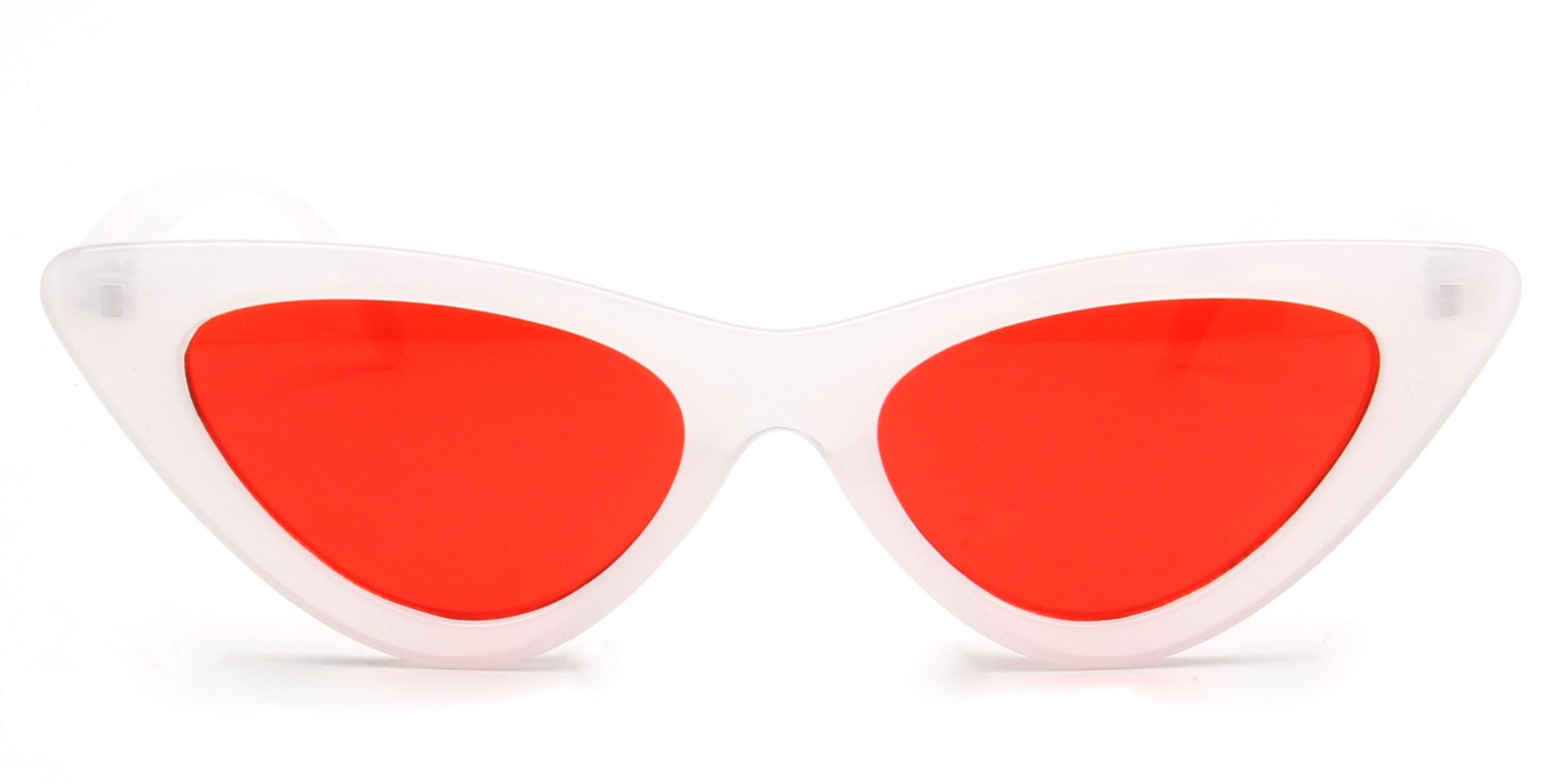 Red Retro Cat Eye Round Sunglasses For Women Chic UV400
