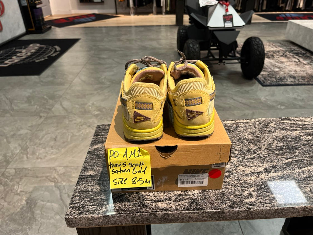 PRE OWNED Nike Air Max 1 Travis Scott Cactus Jack Saturn Gold