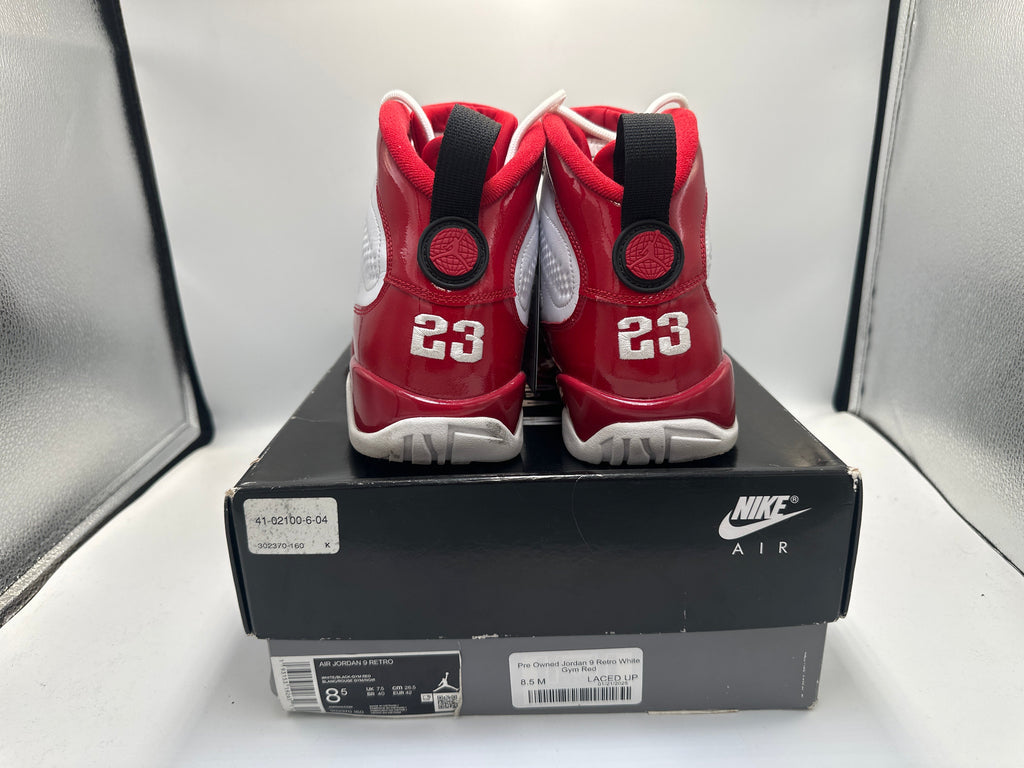 Pre Owned Jordan 9 Retro White Gym Red
