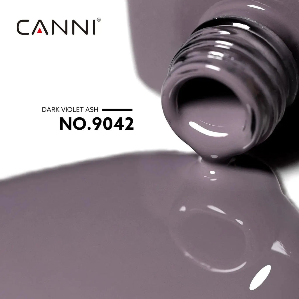 CANNI Grey Gel Nail Polish - Dark Grey Violet Brown High Gloss UV Gel for French Manicure