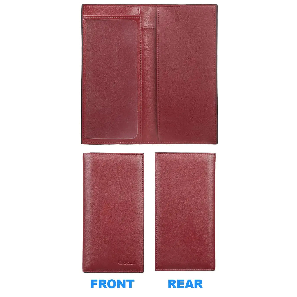 CASMONAL Premium Leather Checkbook Cover for Men and Women | Checkbook Holder Wallet