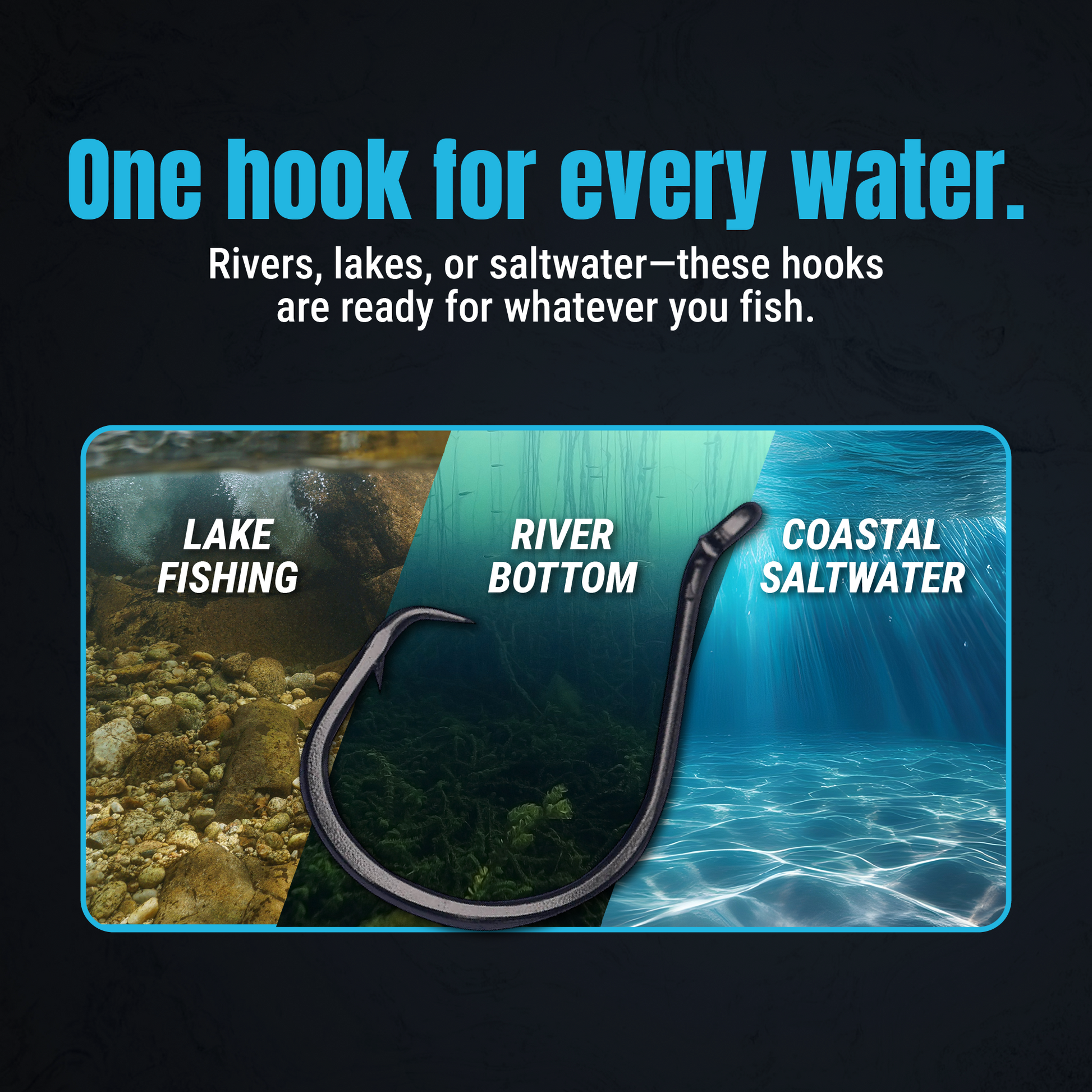 Reaction Tackle Heavyweight Catfish Circle Hooks - Offset Octopus Hooks (25 Pack) - New