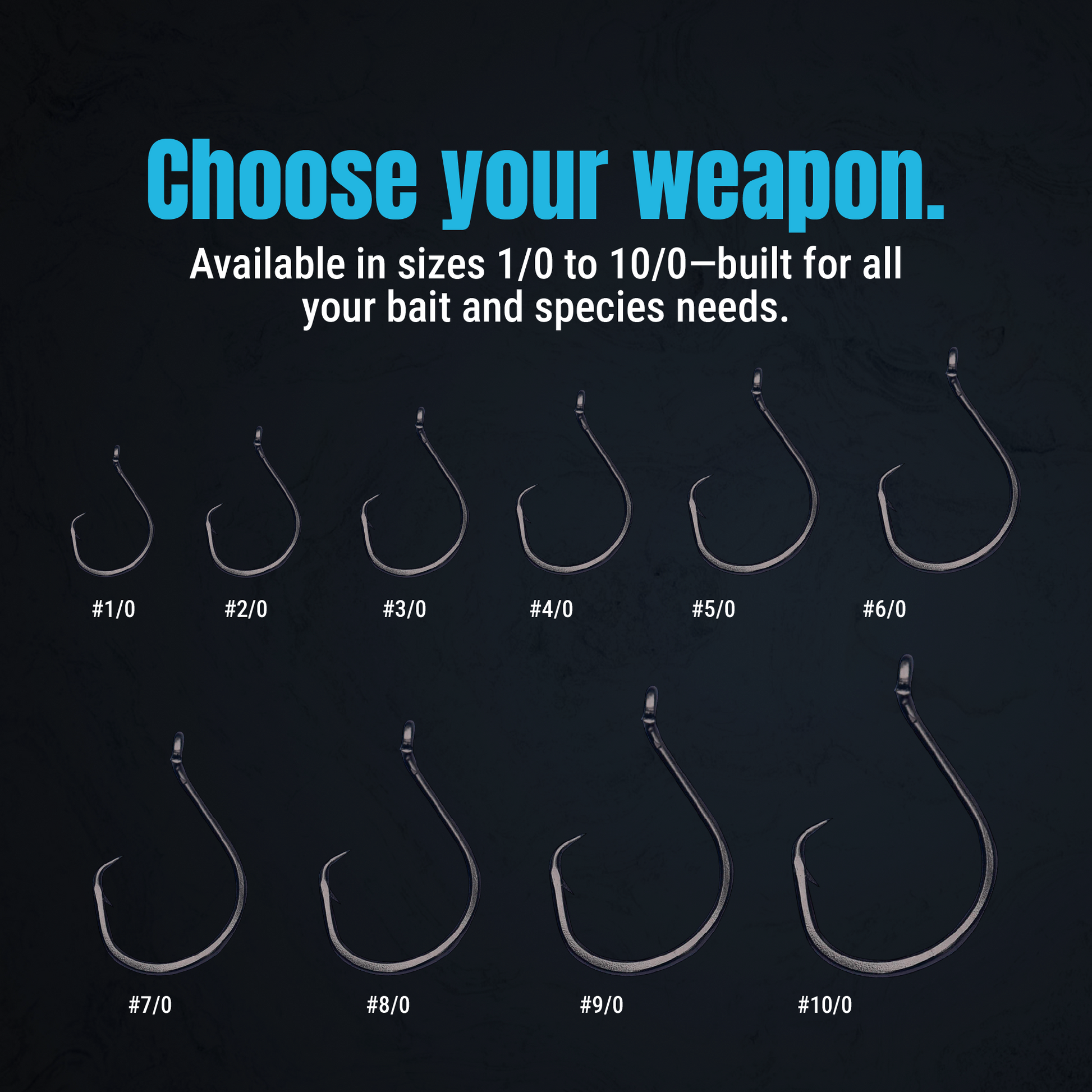 Reaction Tackle Heavyweight Catfish Circle Hooks - Offset Octopus Hooks (25 Pack) - New