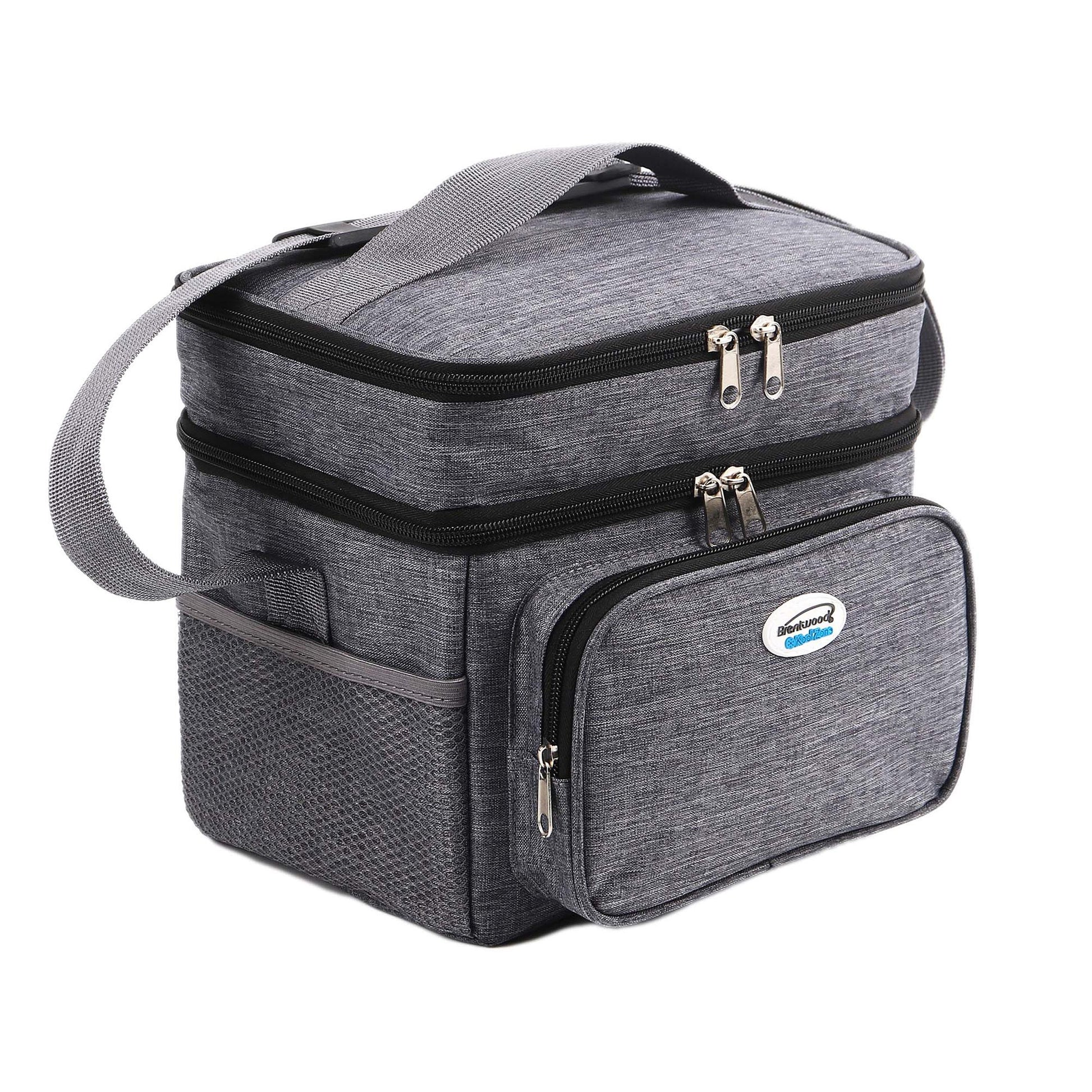 Brentwood Kool Zone 6 Can Insulated Cooler Bag in Grey with Hard Liner