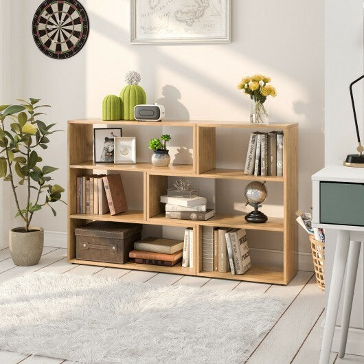 2-Piece Separable Bookshelf Floor Standing Corner Display Storage