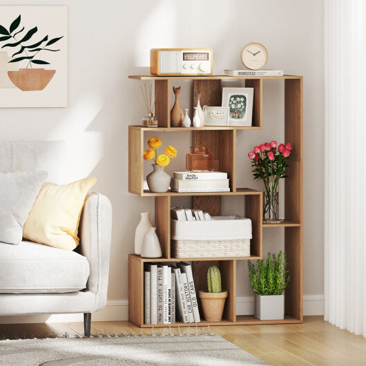 47 Inch 6-Cube Open-back Geometric Bookshelf for Bedroom Living Room-White
